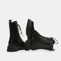 Anchor Black Military Lace Up Boots<KOI footwear