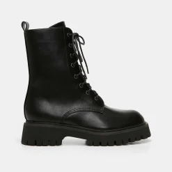 Anchor Black Military Lace Up Boots<KOI footwear