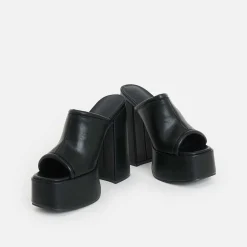 Balsa Black Heeled Mules<KOI footwear Hot