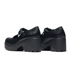 Black Chunky Platform Mary Jane Shoes<KOI footwear Online