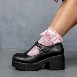 Black Chunky Platform Mary Jane Shoes<KOI footwear Online