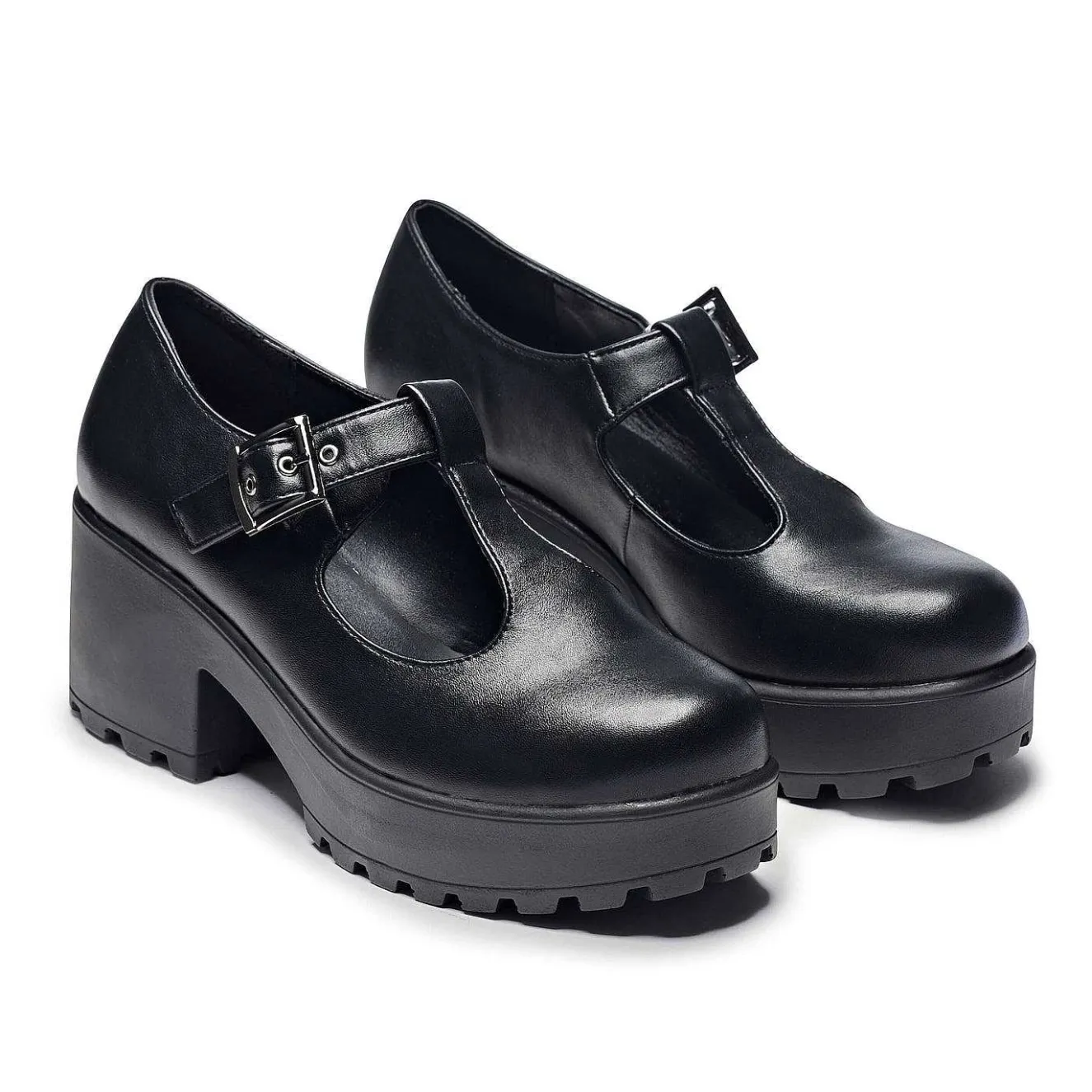 Black Chunky Platform Mary Jane Shoes<KOI footwear Online