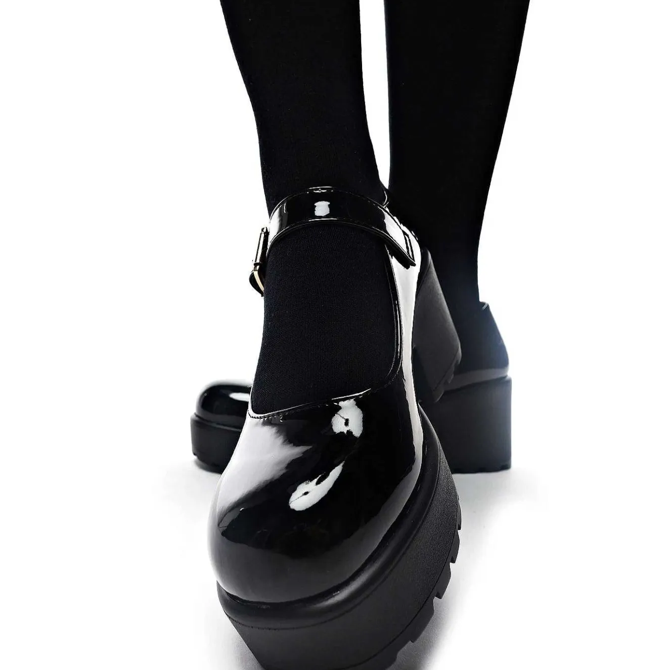 Black Chunky Platform Mary Jane Shoes<KOI footwear Best