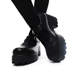 Black Chunky Platform Mary Jane Shoes<KOI footwear Best