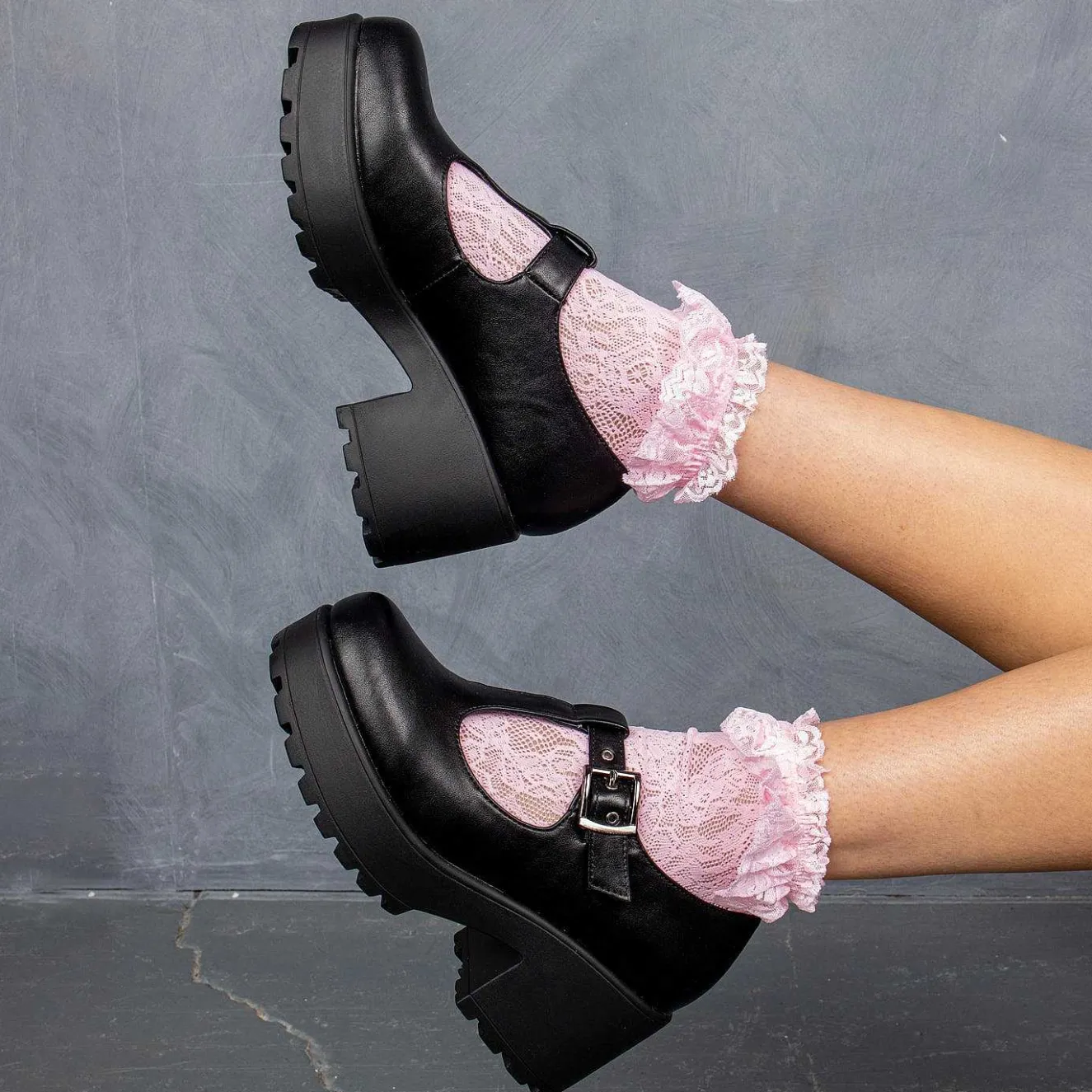 Black Chunky Platform Mary Jane Shoes<KOI footwear Best