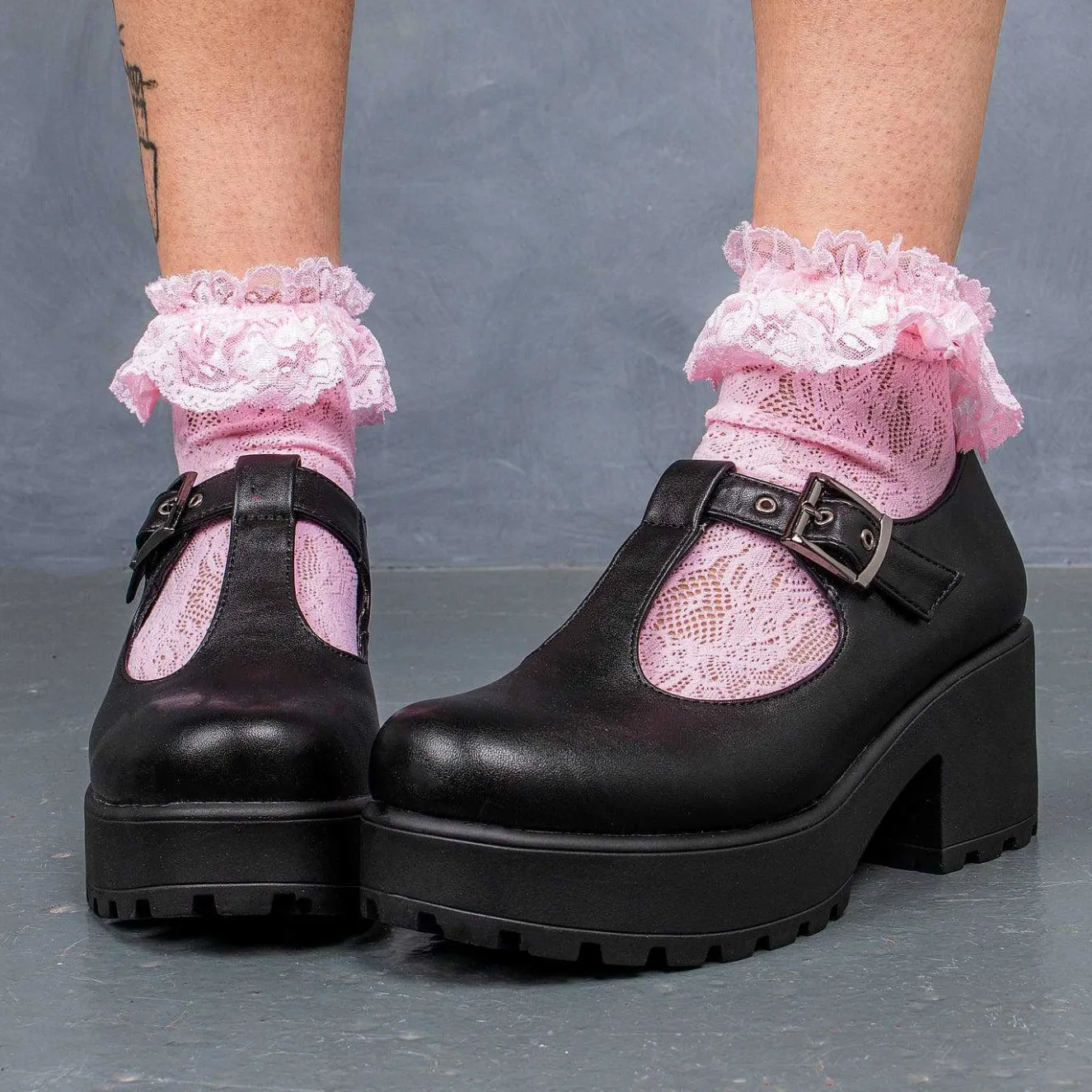 Black Chunky Platform Mary Jane Shoes<KOI footwear Best