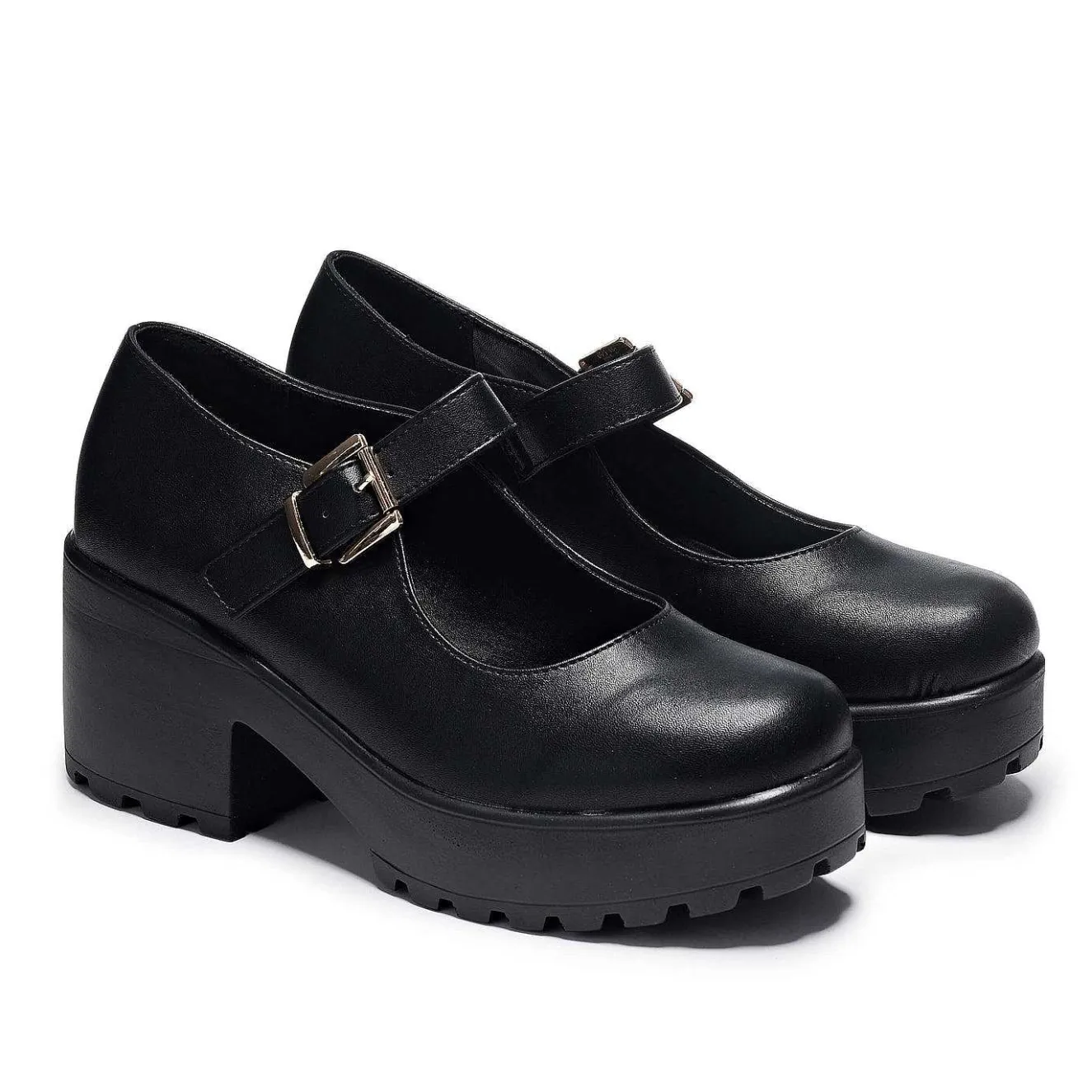 Black Chunky Platform Mary Jane Shoes<KOI footwear Sale