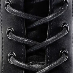 Black Leather Chunky Platform Military Boots In Size 10<KOI footwear New