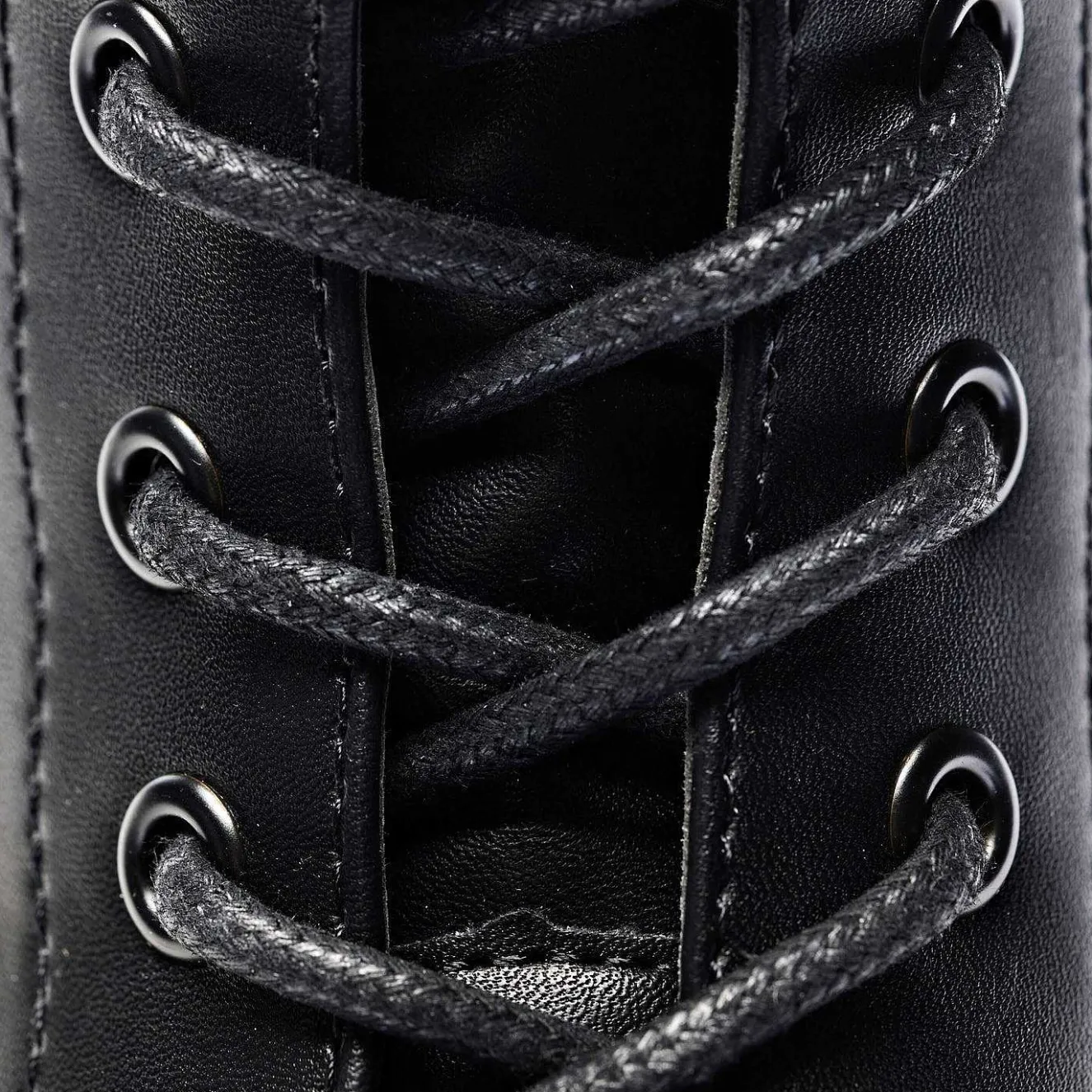Black Leather Chunky Platform Military Boots In Size 10<KOI footwear New