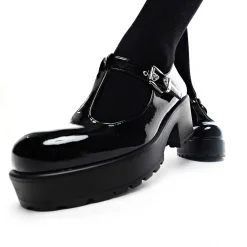Black Patent Chunky Platform Mary Jane Shoes<KOI footwear Discount