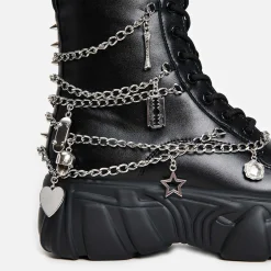 Boned Catch Black Mystic Charm Boots<KOI footwear New