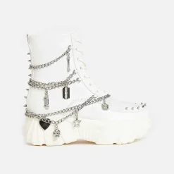 Boned Catch White Mystic Charm Boots<KOI footwear Sale