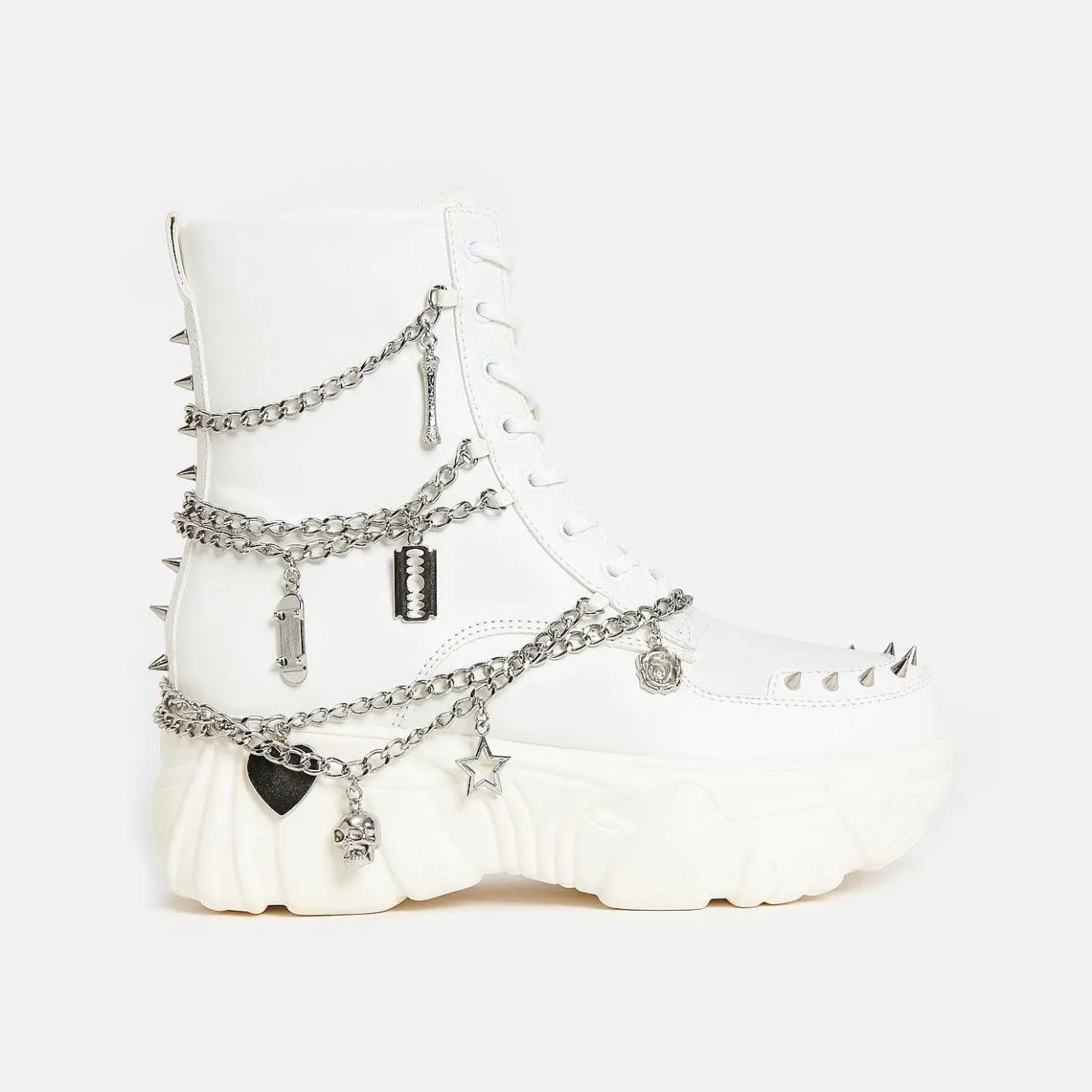 Boned Catch White Mystic Charm Boots<KOI footwear Sale