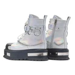 Borin Hardware Platform Boots - Silver Hologram<KOI footwear Hot