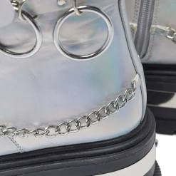 Borin Hardware Platform Boots - Silver Hologram<KOI footwear Hot