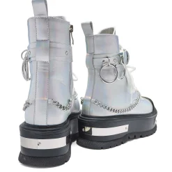 Borin Hardware Platform Boots - Silver Hologram<KOI footwear Hot