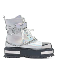 Borin Hardware Platform Boots - Silver Hologram<KOI footwear Discount