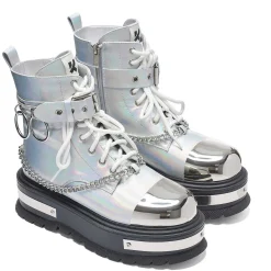 Borin Hardware Platform Boots - Silver Hologram<KOI footwear Discount