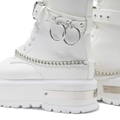 Borin Hardware Platform Boots - White<KOI footwear Clearance