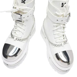 Borin Hardware Platform Boots - White<KOI footwear Clearance