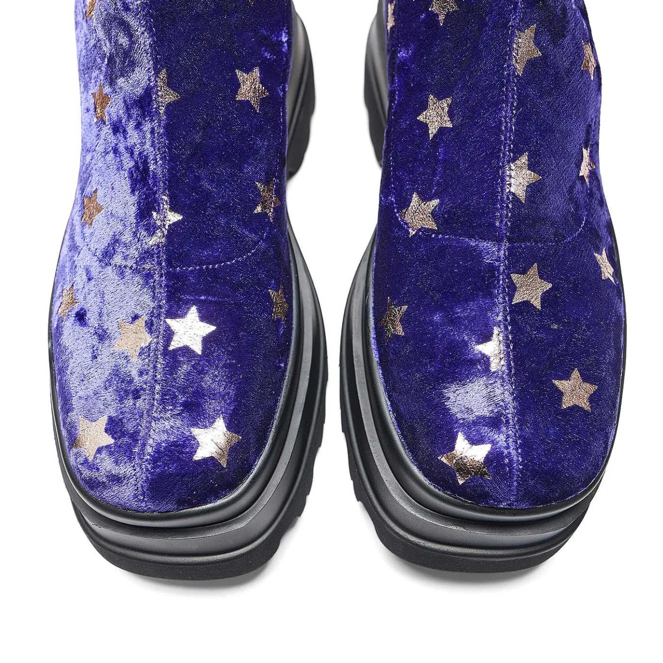 Celestial Dusk Trident Velvet Long Boots - Spellbound Purple | Koi<KOI footwear New