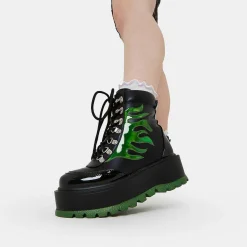 Cha Cha Cha Hologram Flame Boots<KOI footwear