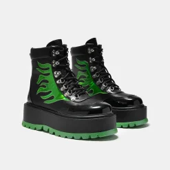 Cha Cha Cha Hologram Flame Boots<KOI footwear