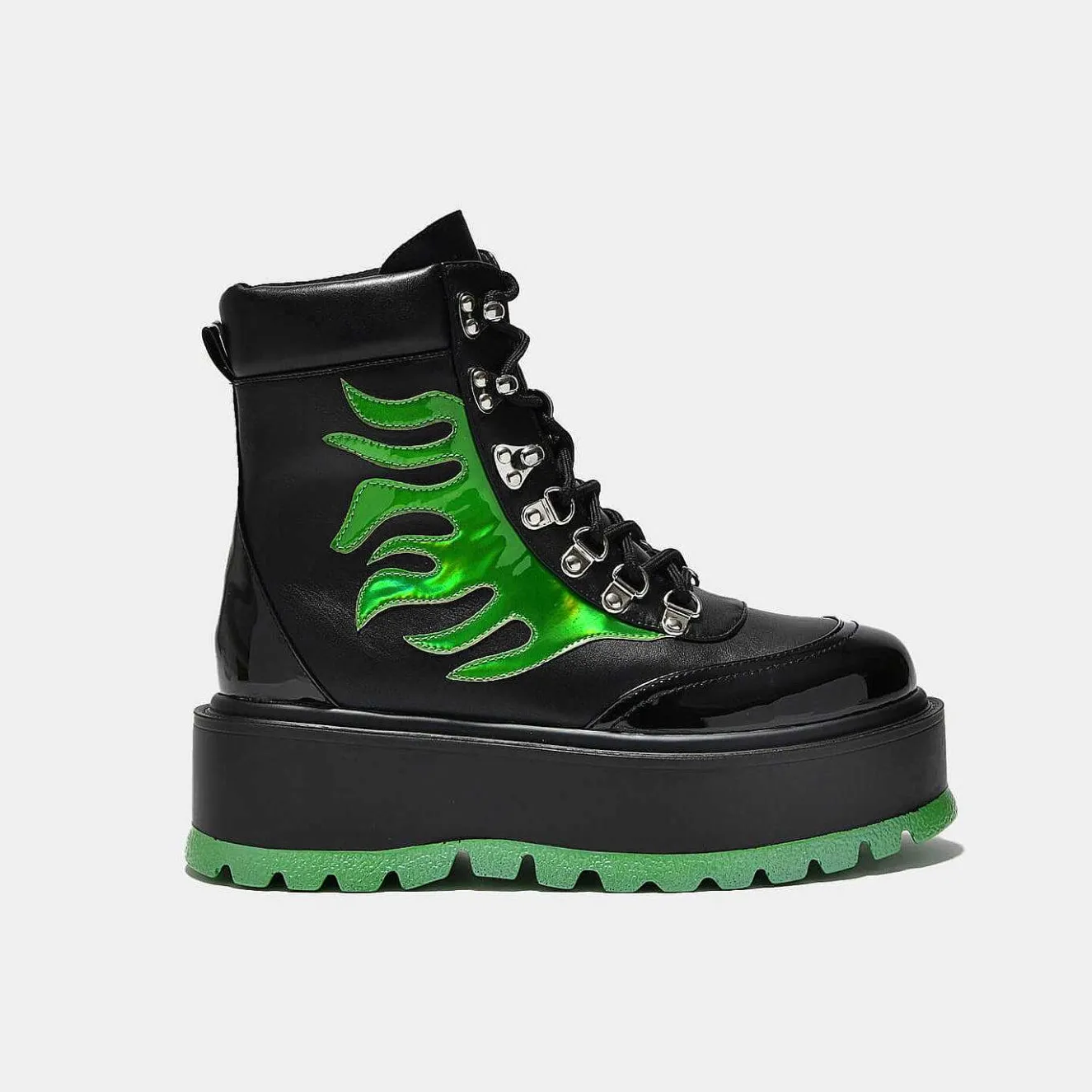 Cha Cha Cha Hologram Flame Boots<KOI footwear