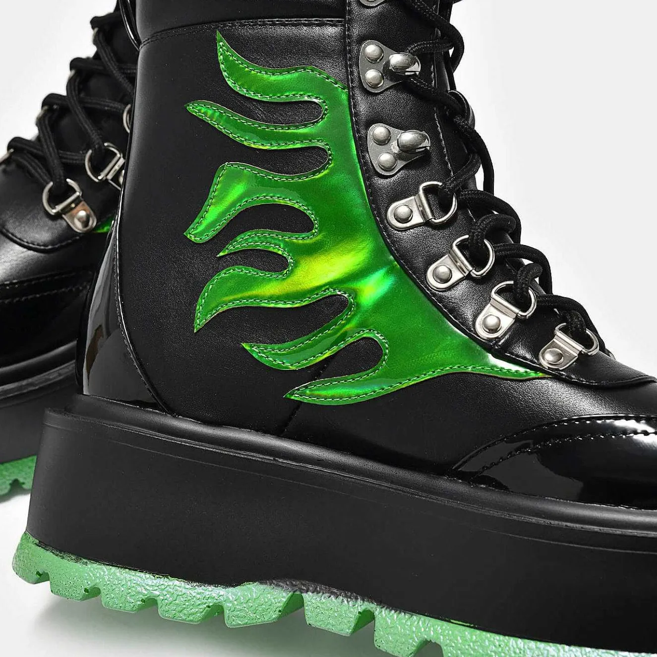 Cha Cha Cha Hologram Flame Boots<KOI footwear