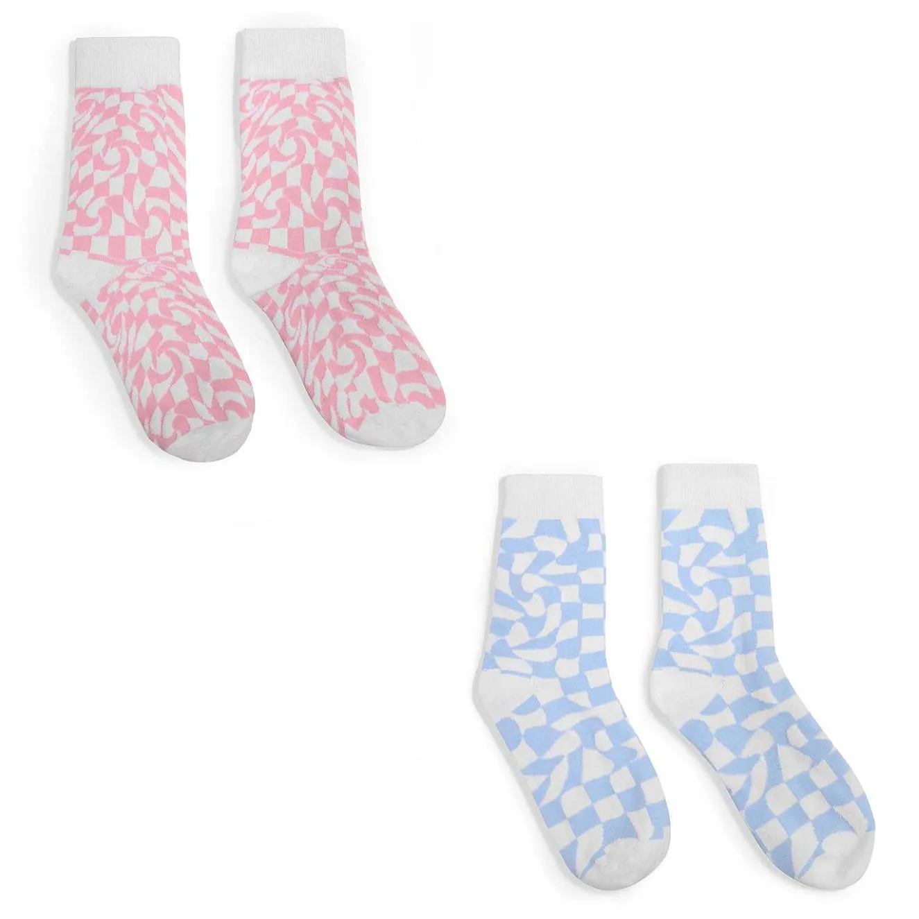 Check Mate Multi Pack Socks- Pink & Blue<KOI footwear Outlet