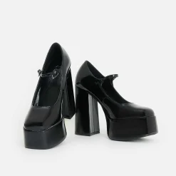 Darkbloom Black Patent Platform Heels<KOI footwear Discount