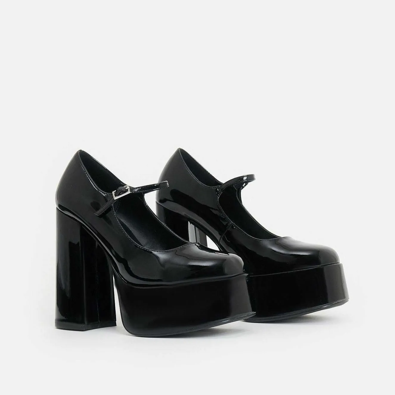 Darkbloom Black Patent Platform Heels<KOI footwear Clearance
