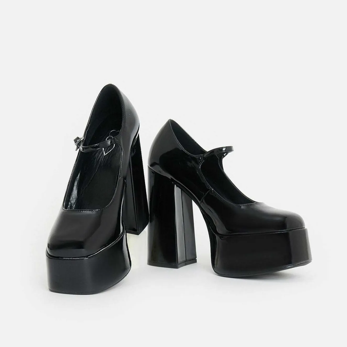 Darkbloom Black Patent Platform Heels<KOI footwear Clearance
