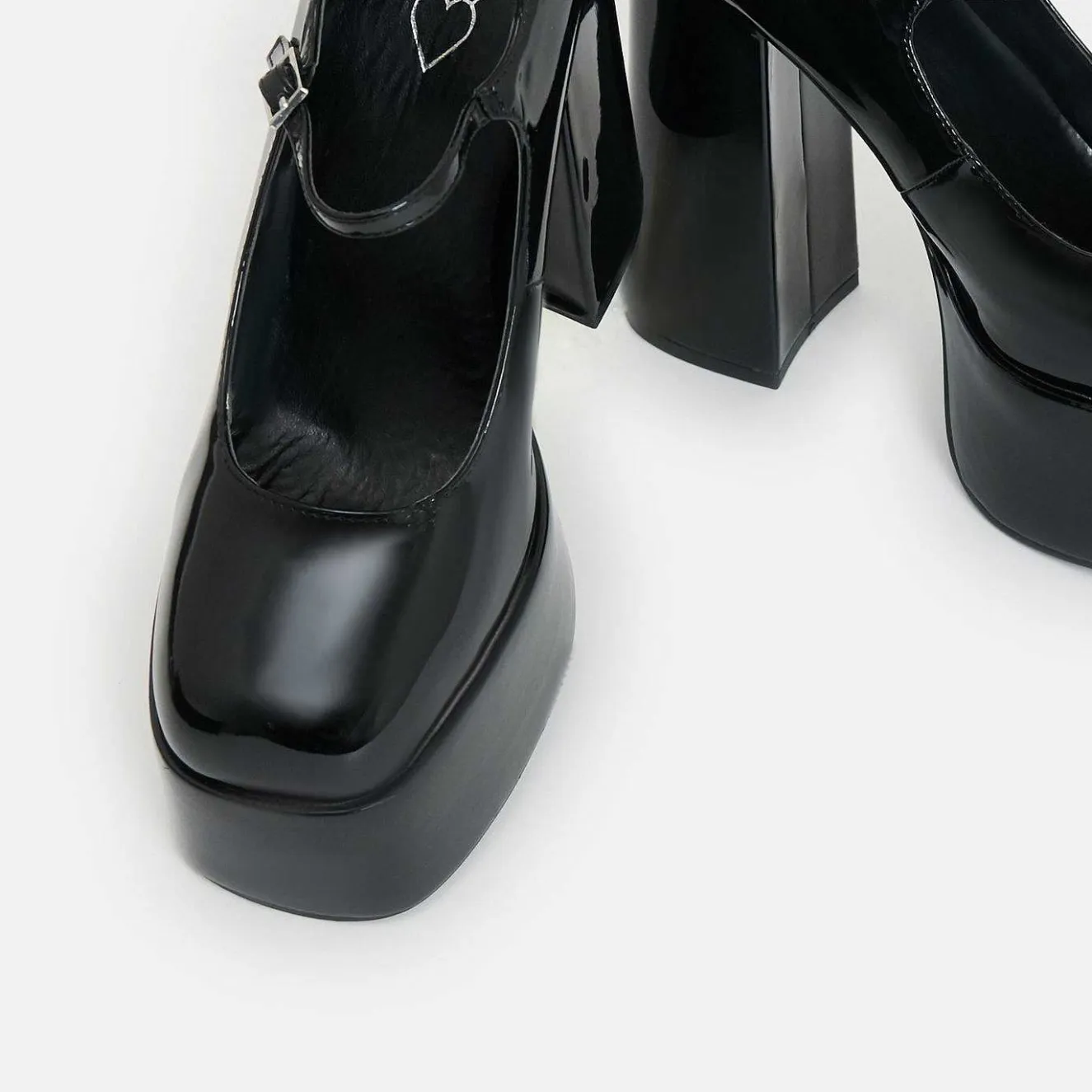 Darkbloom Black Patent Platform Heels<KOI footwear Clearance