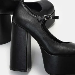 Darkbloom Black Platform Heels<KOI footwear Online
