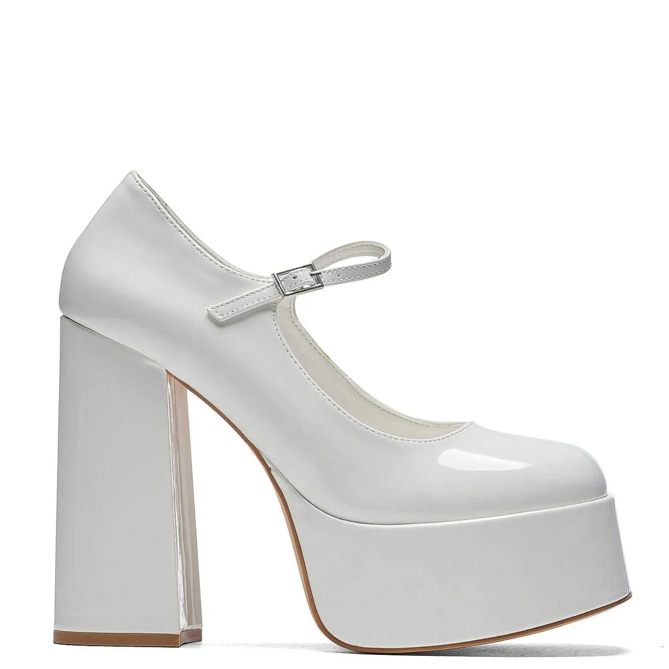 Darkbloom White Patent Platform Heels<KOI footwear Best