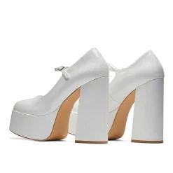 Darkbloom White Patent Platform Heels<KOI footwear Best