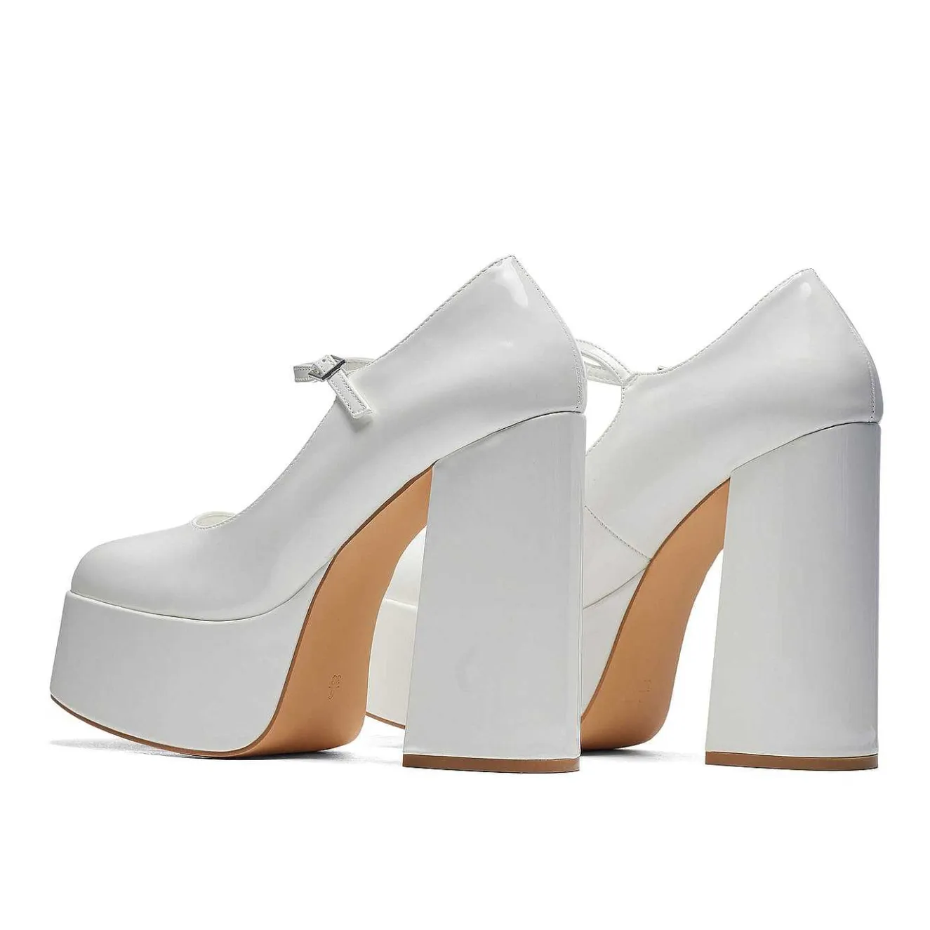 Darkbloom White Patent Platform Heels<KOI footwear Best