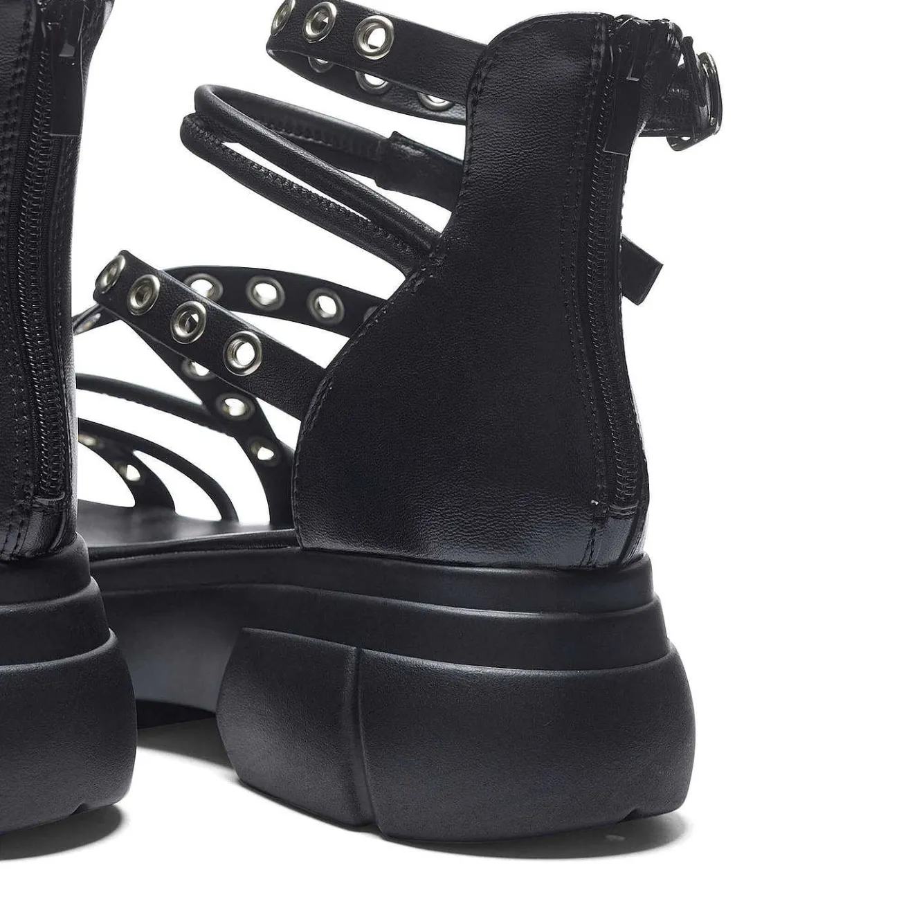 Dark Writings Strappy Chunky Sandals - Black<KOI footwear Sale