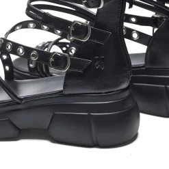 Dark Writings Strappy Chunky Sandals - Black<KOI footwear Sale