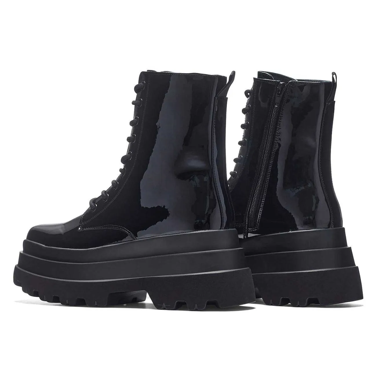 Deathwatch Trident Patent Platform Boots<KOI footwear Hot