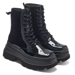 Deathwatch Trident Patent Platform Boots<KOI footwear Hot