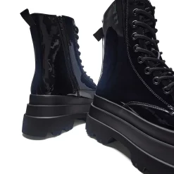 Deathwatch Trident Patent Platform Boots<KOI footwear Hot