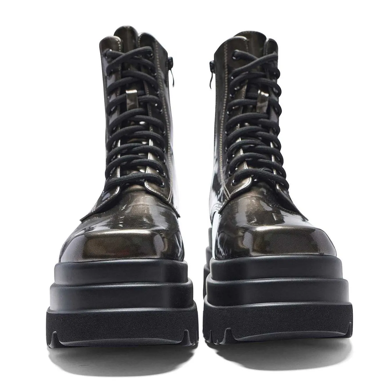 Deathwatch Trident Platform Boots - Static Grey<KOI footwear Hot