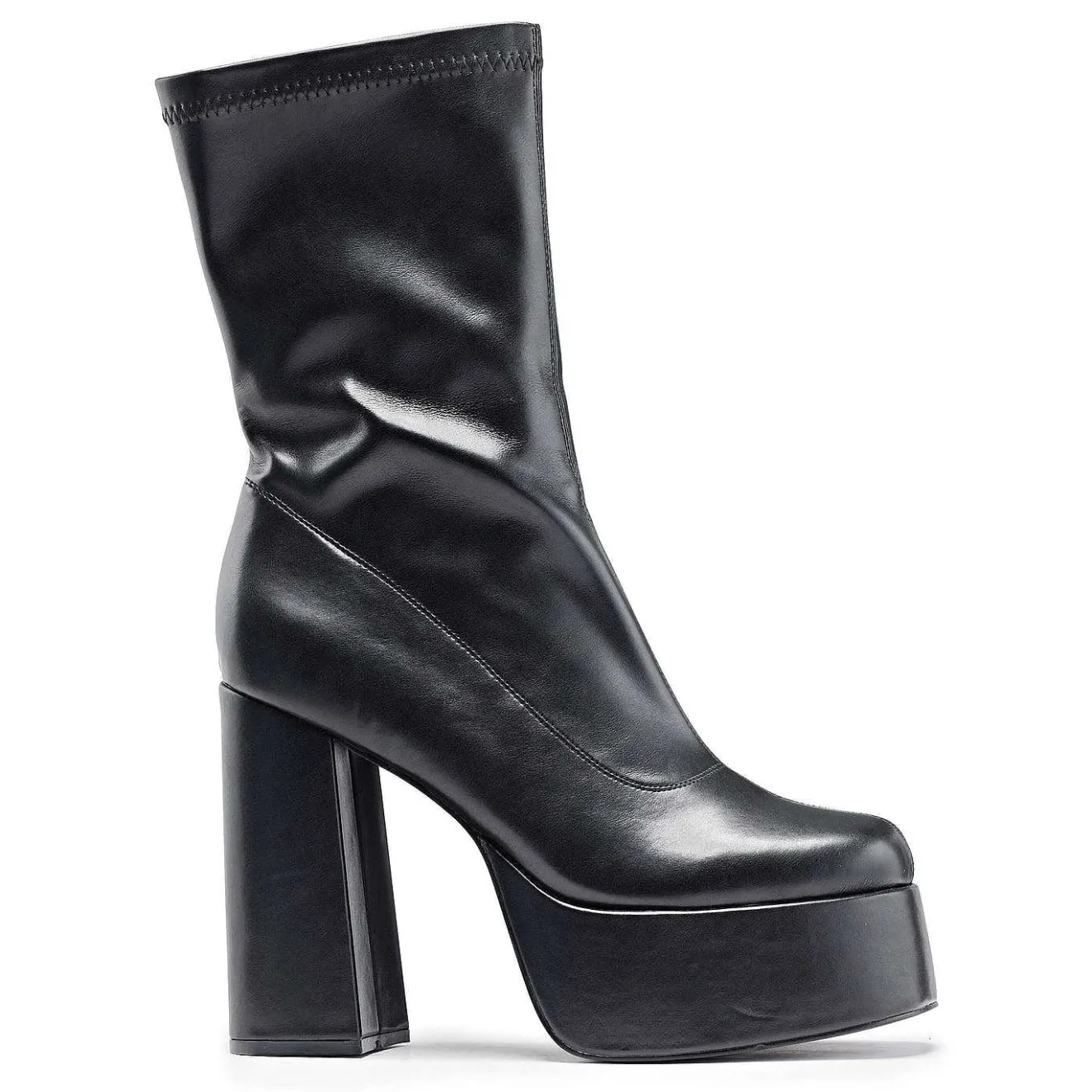 Delano Men'S Black Platform Heeled Boots<KOI footwear Outlet
