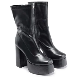 Delano Men'S Black Platform Heeled Boots<KOI footwear Outlet