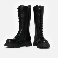 Deltora Black Lace Up Long Boots<KOI footwear