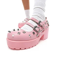 Devil Blushes Double Strap Mary Jane Shoes<KOI footwear Sale