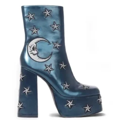 Dreams Of Mooncraft Teal Heeled Boots<KOI footwear New