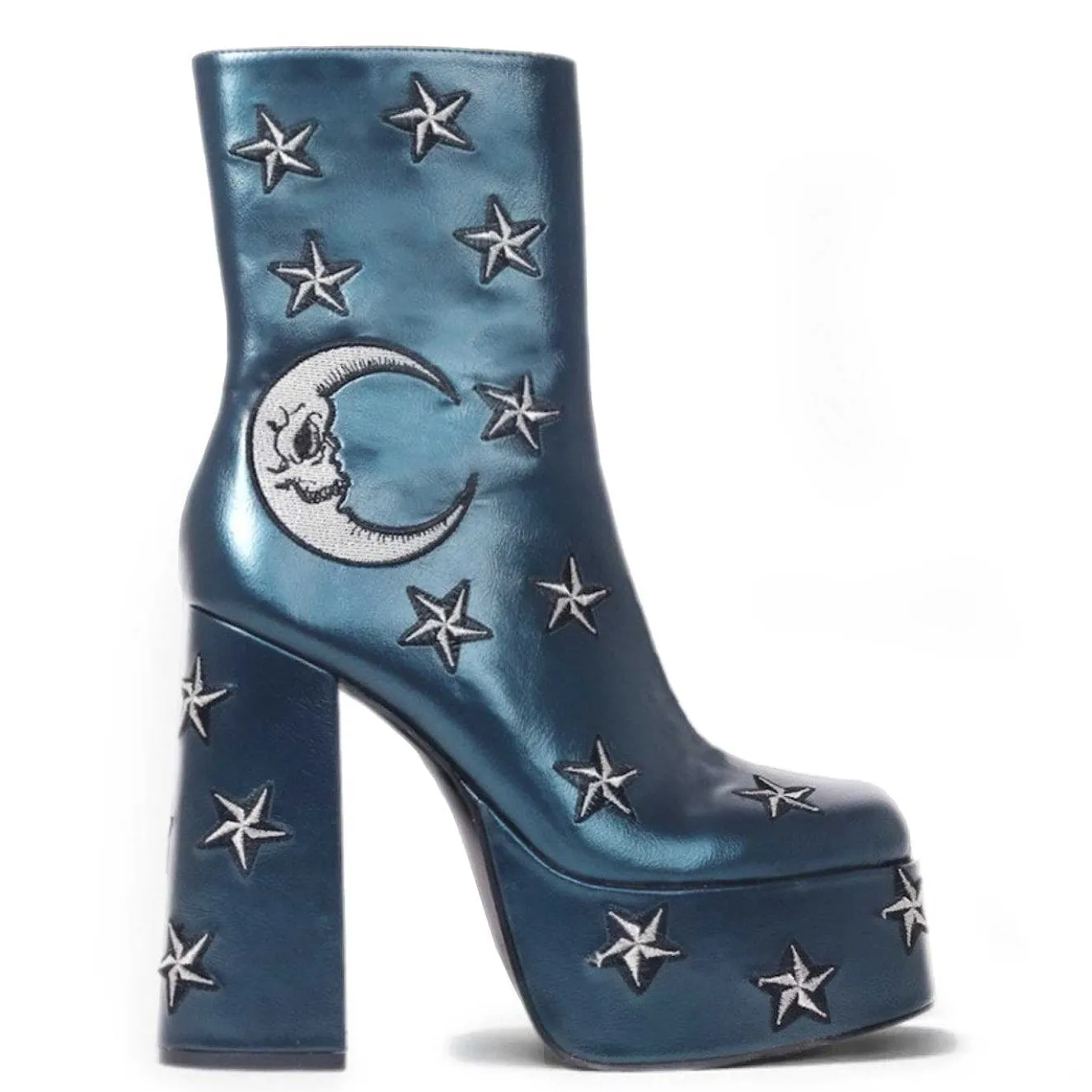 Dreams Of Mooncraft Teal Heeled Boots<KOI footwear New